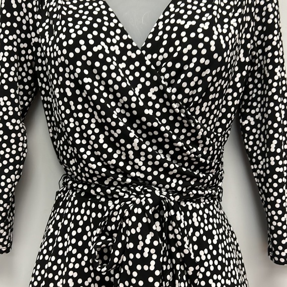 White House Black Market Polka Dot Mini Dress with Side Hip Pockets - Picture 3 of 7